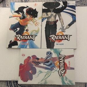 Adia Radiant Manga Cover Art - Pink, Blue, Black Accents